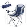 PICNIC TIME NCAA Penn State Nittany Lions Reclining Camp Chair - Beach Chair for Adults - Sports Chair with Carry Bag, (Navy Blue with Gray Accents) view 3