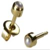 Ear Piercing Earrings 6 Pairs of 4mm 16ga Thick Post Gold Studex Studs Hypoallergenic view 2