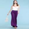 Made By Johnny MBJ WB750 Womens Chic Palazzo Lounge Pants S Dark_Purple view 3