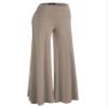 Lock and Love WB750 Womens Chic Palazzo Lounge Pants L Taupe view 1