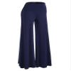 Lock and Love WB750 Womens Chic Palazzo Lounge Pants S Navy view 1