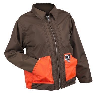 Kids Brown/Orange Briarproof Hunting Coat (Large)