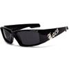 Gangsta Shades LOCS Hardcore Square Inset Dark Lens Sunglasses (Glossy Black/Dark) view 1