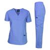 Dagacci Medical Uniform Womens and Mens Scrub Set Unisex Medical Scrub Shirt Top and Pant, Ceil Blue, Large, view 1