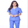 Dagacci Medical Uniform Womens and Mens Scrub Set Unisex Medical Scrub Shirt Top and Pant, Ceil Blue, Large, view 4