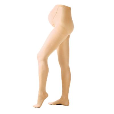 Ames Walker AW 226 Microfiber Opaque Maternity Pantyhose 20-30 mmHg Natural M