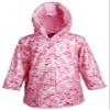 Wippette Baby Girls Waterproof Hooded Fleece Lined Floral Parka Raincoat Jacket - Pink (12 Months) view 1