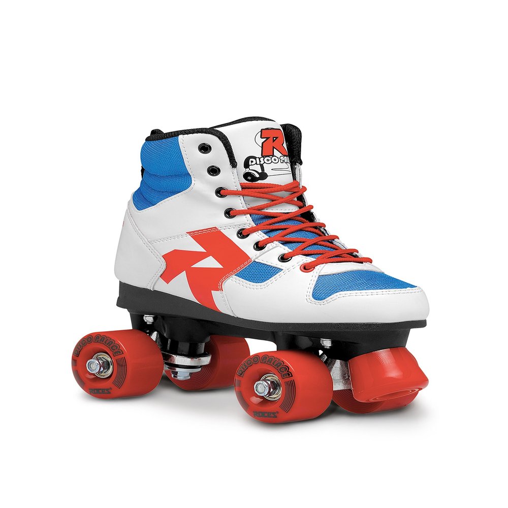 Roces Model Disco Palace Roller Skates, Quad Roller Skates 4 Wheels, Women and Men, White/Black
