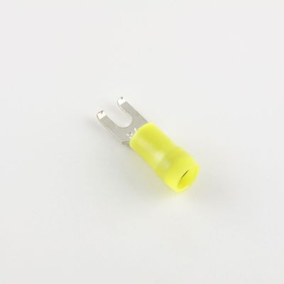 12-10 Ga. Nylon-Insulated Flanged Fork Terminals, #6 Stud - (Pack of 25)