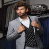 Vittorio Farina Polka Dot Suit Vest for Men Set of 4 - Vest, Necktie, Bow Tie & Pocket Square (Black & White) view 4