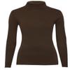 Fashion Valley Big Girls' Plain Long Sleeve Turtle Polo Neck Jumper UK M/L 12-14 Dark Brown view 1