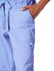 KOI Men's Big-Tall James Elastic-Waist Scrub Pants with Zip Fly and Drawstring Waist, True Ceil, 3X view 2