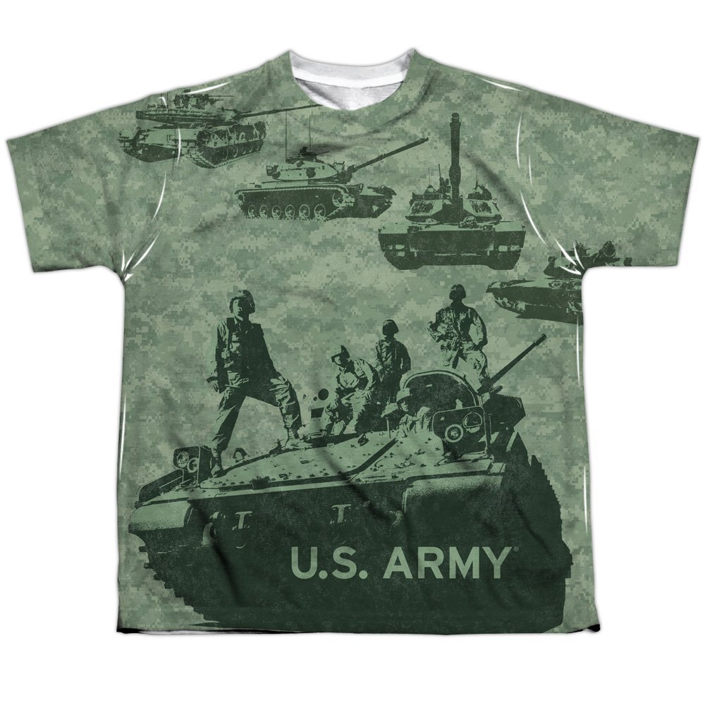 United States Armed Forces Army Tanks Through History Youth Front Print T-Shirt