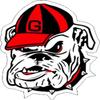 Craftique Georgia Bulldogs UGA Bulldog Head Decal view 1