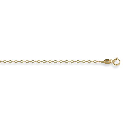 2mm thick 14k gold plated on solid sterling silver 925 Italian TRACE link chain necklace bracelet anklet - 15, 20, 25, 30, 35, 40, 45, 50, 55, 60, 65, 70, 75, 80, 85, 90, 95, 100cm