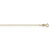 2mm thick 14k gold plated on solid sterling silver 925 Italian TRACE link chain necklace bracelet anklet - 15, 20, 25, 30, 35, 40, 45, 50, 55, 60, 65, 70, 75, 80, 85, 90, 95, 100cm view 1
