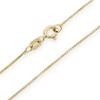 1mm thick 14k gold plated on solid sterling silver 925 Italian diamond cut BOX link style chain necklace bracelet anklet - 15, 20, 25, 30, 35, 40, 45, 50, 55, 60, 65, 70, 75, 80, 85, 90, 95, 100cm view 1