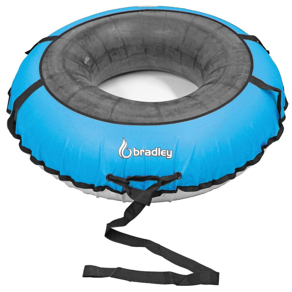 Bradley Colossal 60" Snow Tube with Slick, Heavy-Duty Bottom for Fast Sledding Large Rubber Truck Tire Tube with Cover, 4 Handles, Patented Tow Strap and Made in USA Blue