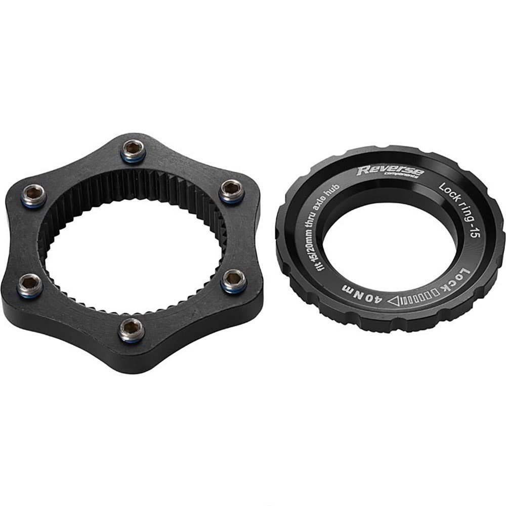 reverse Rotor Adapter Centerlock to 6-Bolt Black - 01196
