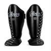 Fairtex SP5 Muay Thai Shin Guards for Men, Women, Kids | Shinguards are Premium, Lightweight & Durable | Extended Protection to Avoid shin splints During Training or Sparring - Small,Black view 4