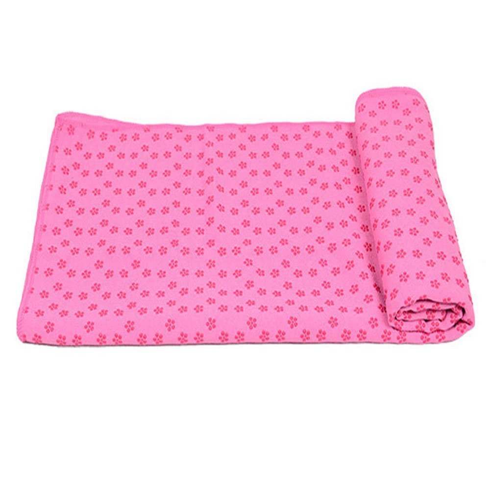Microfiber Yoga Mat Towels and Hand Towels (Rose)