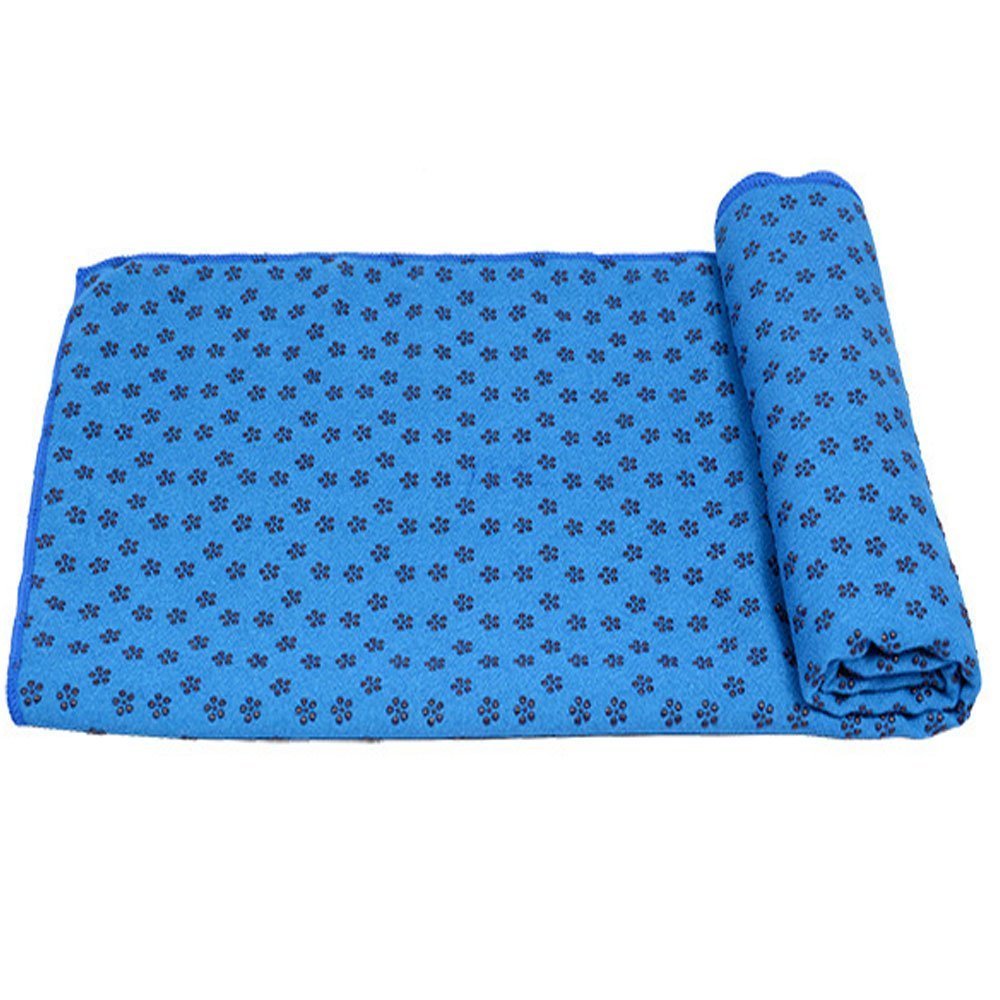 Microfiber Yoga Mat Towels and Hand Towels (Blue)