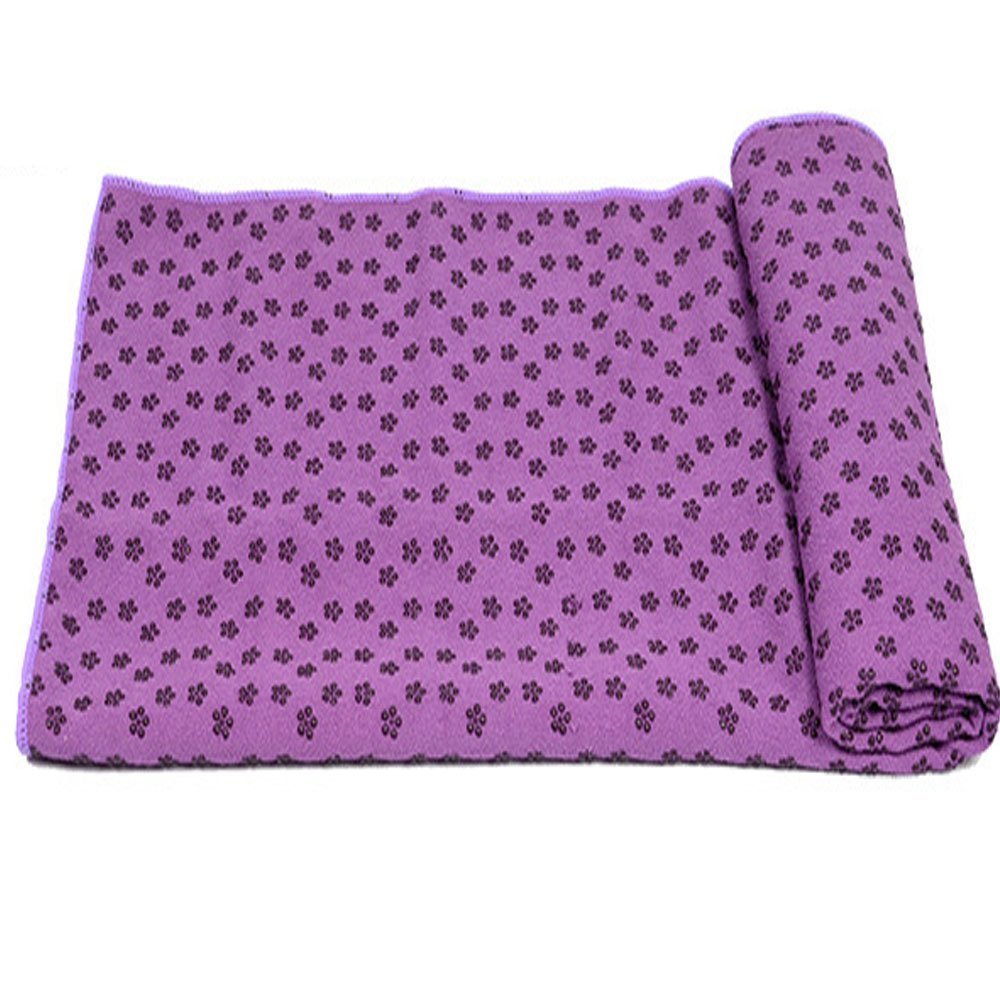 Microfiber Yoga Mat Towels and Hand Towels (Purple)