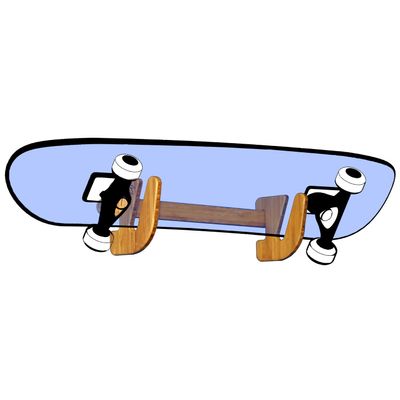 Grassracks Bamboo Skateboard and Snowboard Storage Rack for 1 Deck (No Trucks or Bindings) Lana'i Show-Off (1 Deck, Bamboo)