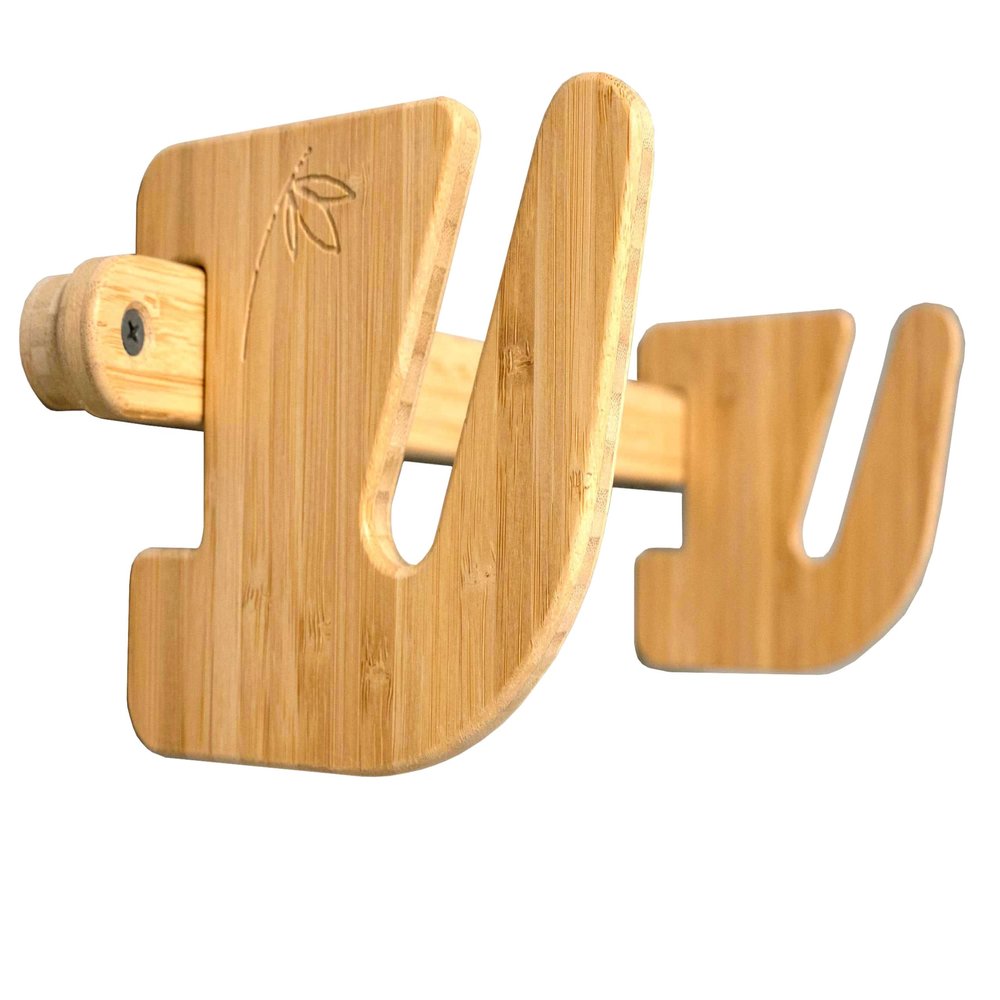 Grassracks Bamboo Snowboard Rack and Skateboard Rack - Moloka`i Series Snowboard Wall Mount (Bamboo - 1 Board)
