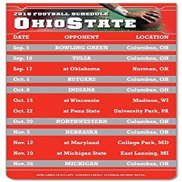 300 Pieces Magnetic Business Card College Football Sport Schedules 3.5" x 9" Ohio State University