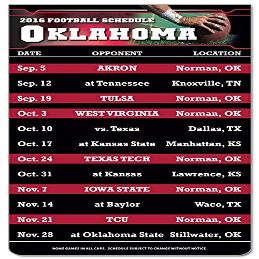 300 Pieces Magnetic Business Card College Football Sport Schedules 3.5" x 9" Oklahoma/Oklahoma State
