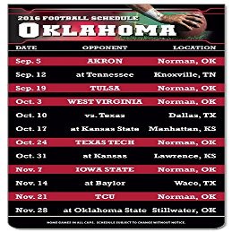 300 Pieces Magnetic Business Card College Football Sport Schedules 3.5" x 9" Oklahoma/Oklahoma State