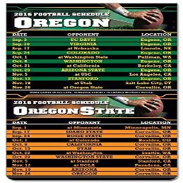 300 Pieces Magnetic Business Card College Football Sport Schedules 3.5" x 9" Oregon/Oregon State