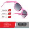 Retro Rewind Kids Sunglasses for Boys Girls Age 3-12 - Shatterproof Rubberized Frame UV400 Toddler Children Sun Glasses view 3