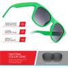 Retro Rewind Kids Sunglasses for Boys Girls Age 3-12 - Shatterproof Rubberized Frame UV400 Toddler Children Sun Glasses view 3