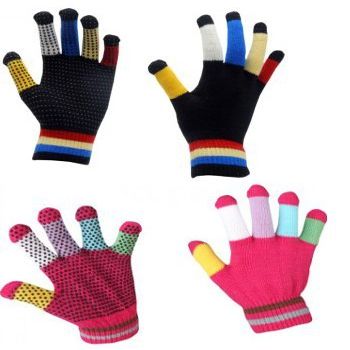 Children's Rainbow Magic Gloves - Black Rainbow