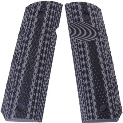 LOK Grips Roughneck Custom 1911 Grips Standard Compact Officer (Grey/Black)