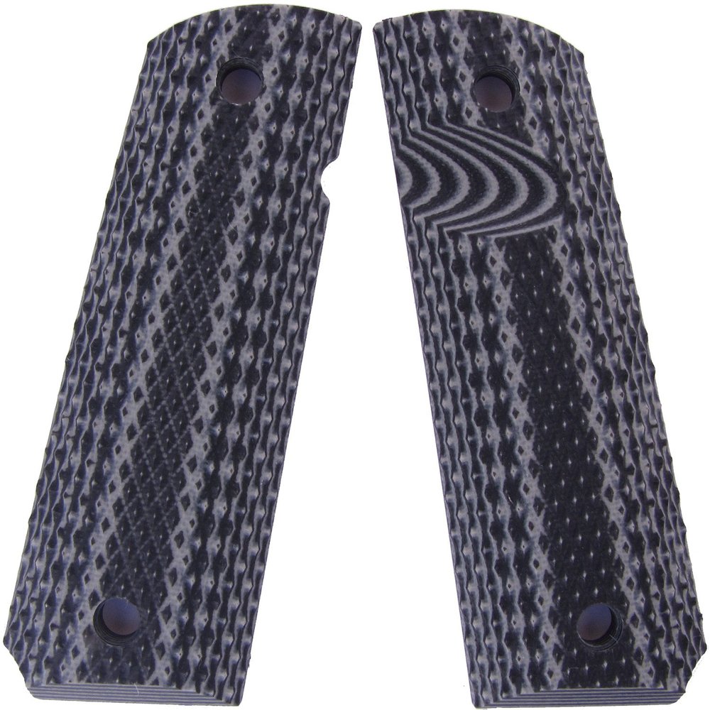 LOK Grips Roughneck Custom 1911 Grips Standard Compact Officer (Grey/Black)