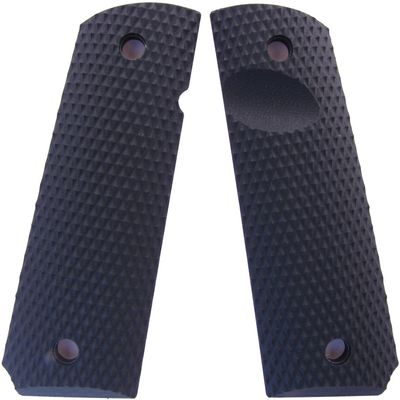 LOK Grips Roughneck Custom 1911 Grips Standard Compact Officer (Black)