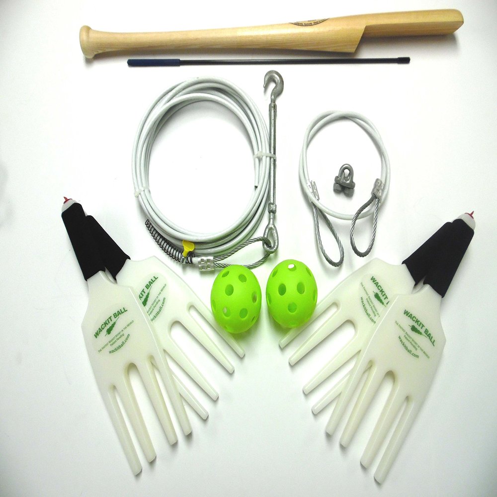 Wackit Ball Game (4) Wackit Set & Wackit Softball (white)