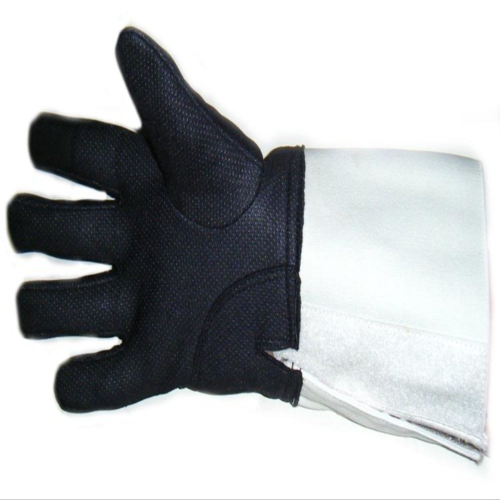 Fencing Washable Glove with Black Palm and Sabre Printed on Back of Hand (X-Large, Right)