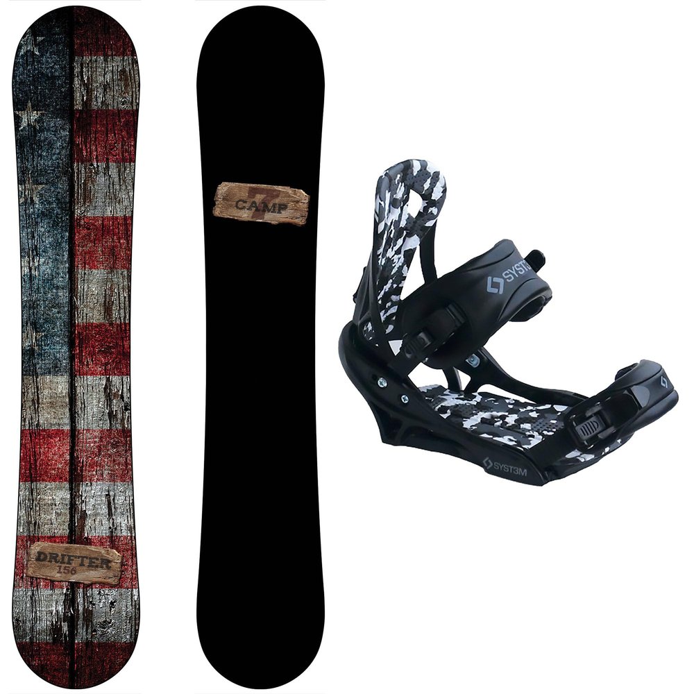 Camp Seven Drifter Snowboard with System APX Bindings Men's Snowboard Package (153 cm)