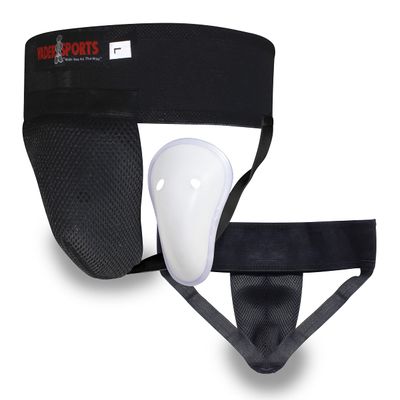 Groin/Abdominal guard Box Protector Muay thai MMA UFC Cricket box black kids martial arts training box guards, Hockey groing guard, adult martial arts box protector (Large / adult waist 32"-34")