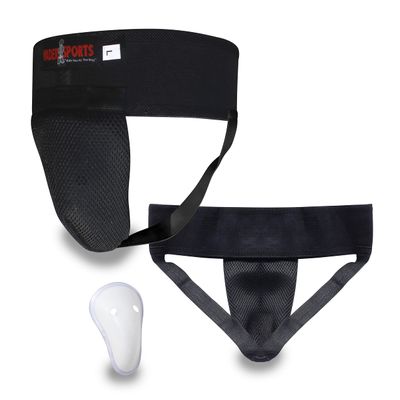 Groin/Abdominal guard Box Protector Muay thai MMA UFC Cricket box black kids martial arts training box guards, Hockey groing guard, adult martial arts box protector (Extra Large / adult wasit 36"+)