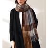 ARJOSA Women's Plaid Blanket Scarf Tartan Fall Winter Checkered Pashmina Shawls Wraps Scarves (B Blue) view 2