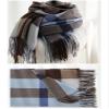 ARJOSA Women's Plaid Blanket Scarf Tartan Fall Winter Checkered Pashmina Shawls Wraps Scarves (B Blue) view 4