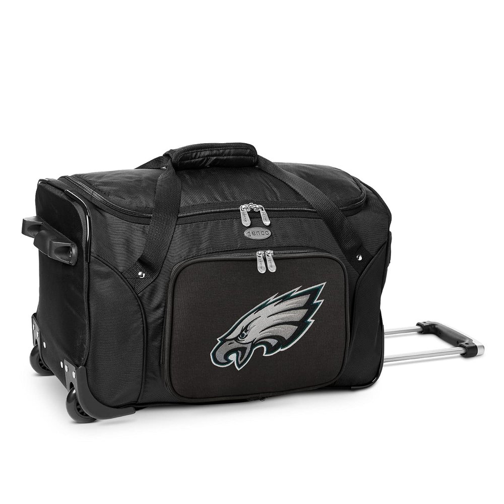 Denco NFL Philadelphia Eagles Wheeled Duffel Bag, 22-inches, NFPEL401