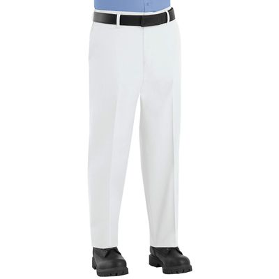 Red Kap Men's Wrinkle-Free Work Pants, White, 52W x 32L