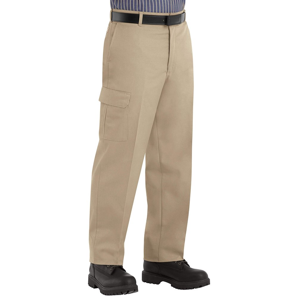 Red Kap Men's Industrial Cargo Pant, Khaki, 42W x 30L
