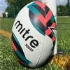 Mitre Rugby Ball | Extra Strong Lining | Full Weight | Hugely Popular, White/Red/Blue, 3 view 2